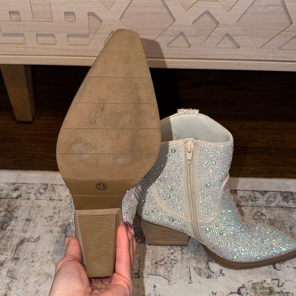 Very G Rhinestone Ankle Booties - Picture 3 of 4